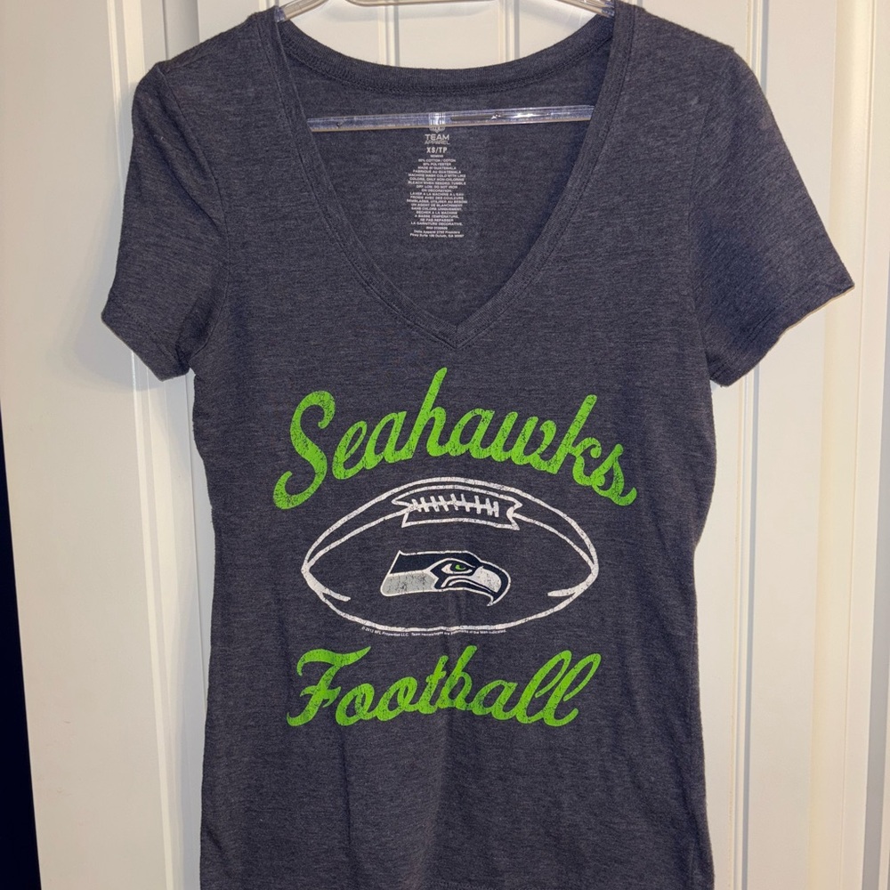 Seahawks Football V-Neck Tee